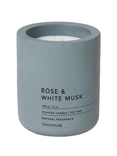 Ароматна свещ BLOMUS FRAGA с аромат Rose & White Musk - Ø9 х 11 см - цвят кремък