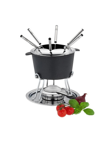 Фондю комплект KELA COMORE с чугунена тенджера - 11 части