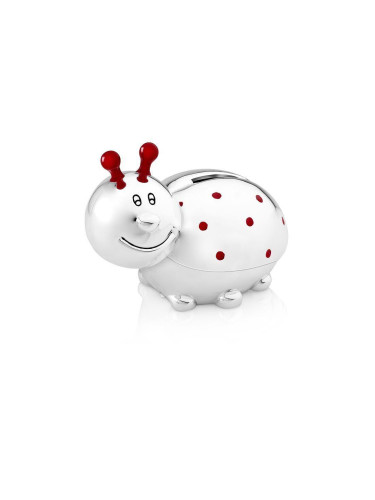 Детска касичка ZILVERSTAD LADYBUG в сребрист цвят