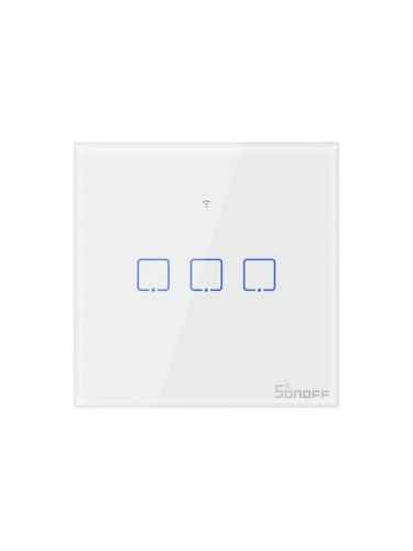 Смарт ключ WiFi + RF 433 Sonoff TX (3-канала) | Бял