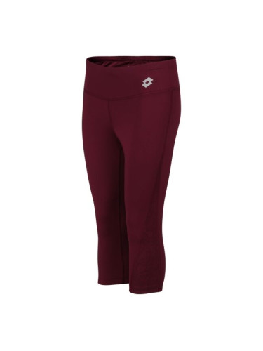 Lotto RUN FIT W LEGGING MID 3 Дамски три четвърти клин, винен, размер