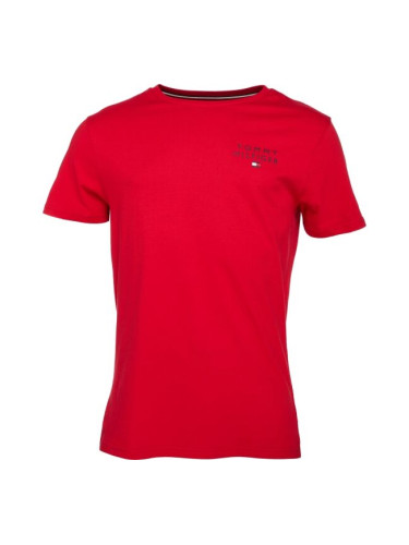 Tommy Hilfiger TH ORIGINAL-CN SS TEE LOGO Мъжка тениска, червено, размер