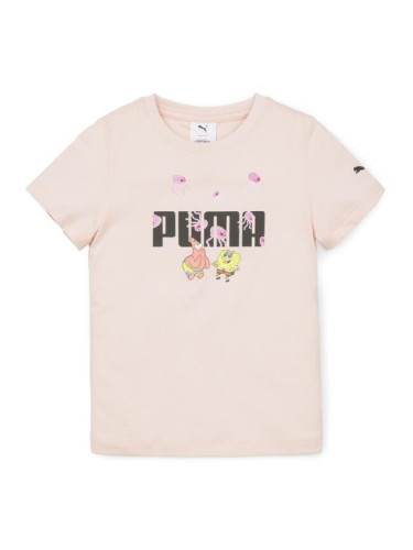 Puma SPONGEBOB LOGO TEE Детска тениска, цвят сьомга, размер