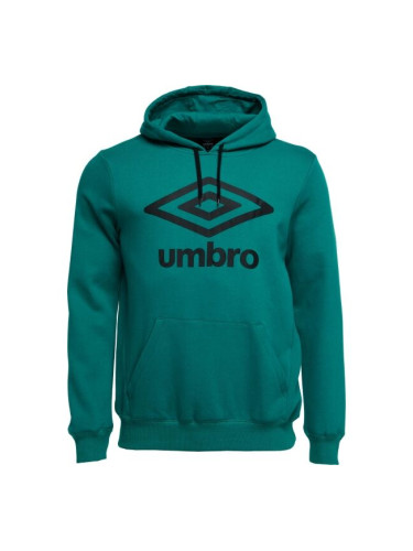 Umbro FW LARGE LOGO HOODY Мъжки суитшърт, тъмнозелено, размер