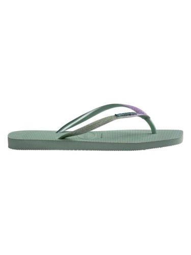 HAVAIANAS SQUARE GLITTER Дамски джапанки, светло-зелено, размер 39/40