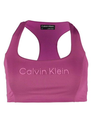 Calvin Klein ESSENTIALS PW MEDIUM SUPPORT SPORTS BRA Дамско спортно бюстие, розово, размер