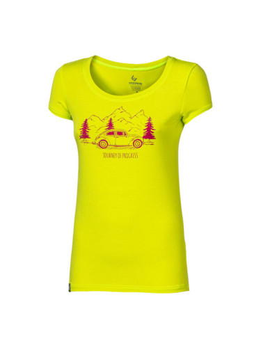 PROGRESS LIBERTA BEETLE Дамска  памучна тениска с печат, жълто, размер