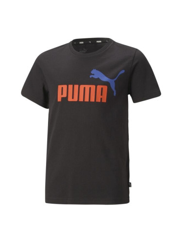 Puma ESS + 2 COL LOGO TEE Тениска за момчета, черно, размер