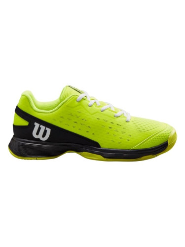 Wilson RUSH PRO ACE JR 4.0 Юношески обувки за тенис, светлоотразителен неон, размер 33 1/3
