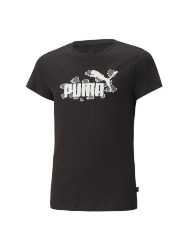 Puma ESS+ANIMAL TEE G Тениска за момичета, черно, размер