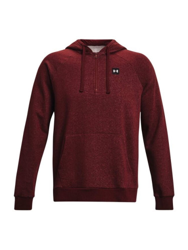 Under Armour RIVAL FLEECE 1/2ZIP HD Мъжки суитшърт, винен, размер