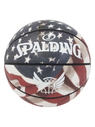 Spalding TREND STARS STRIPES Баскетболна топка, бяло, размер