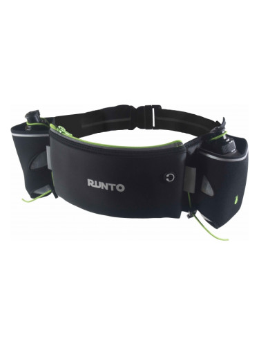 Runto DUO opasek + 2 lahvicky Спортен колан за кръста, черно, размер