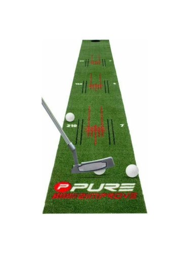 PURE 2 IMPROVE PUTTING MAT 275 x 30 cm Тренировъчна подложка за голф, зелено, размер