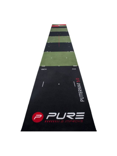 PURE 2 IMPROVE GOLFPUTTING MAT 65 x 500 cm Тренировъчна подложка за голф, черно, размер