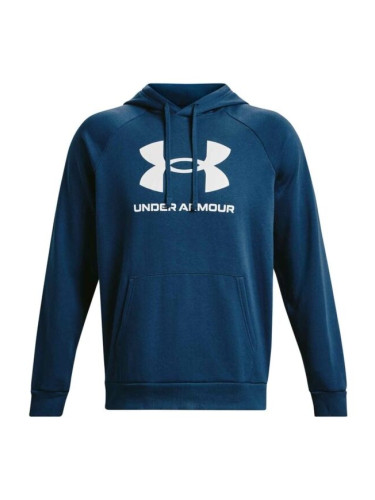 Under Armour RIVAL FLEECE LOGO HD Мъжки суитшърт, тъмносин, размер