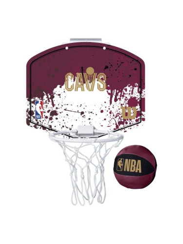 Wilson NBA TEAM MINI HOOP CLE CAVS Мини баскетболен кош, винен, размер