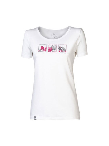PROGRESS SASA FLOWINDOWS Дамска  памучна тениска с печат, бяло, размер