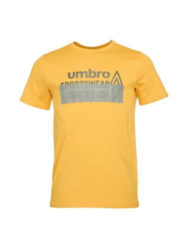 Umbro LINEAR BOX LOGO GRAPHIC TEE Мъжка тениска, жълто, размер