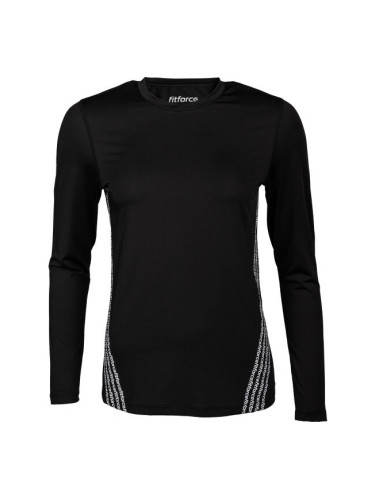 Fitforce OREGINA Дамска фитнес тениска, черно, размер