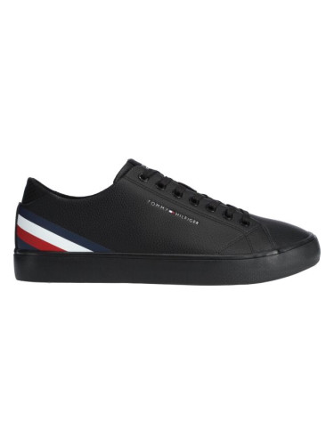 Tommy Hilfiger VULC CORE LOW LTH STRIPES Мъжки кецове, черно, размер