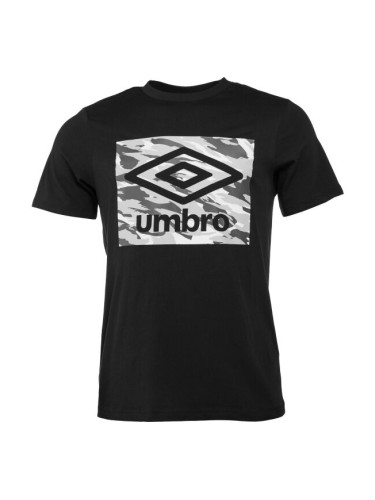 Umbro CAMO BOX LOGO GRAPHIC TEE Мъжка тениска, черно, размер