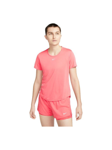 Nike NK ONE DF SS STD TOP Дамска функционална тениска, цвят сьомга, размер