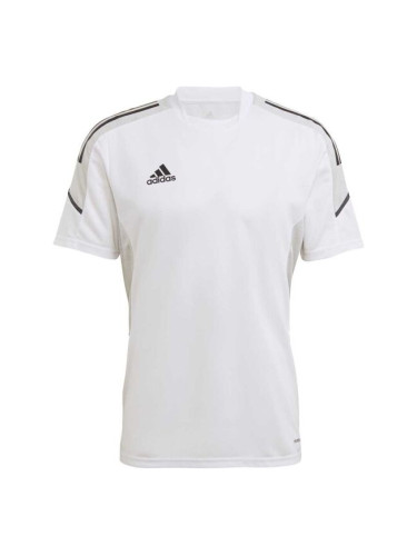 adidas CONDIVO21 TRAINING JERSEY Мъжка футболна фланелка, бяло, размер