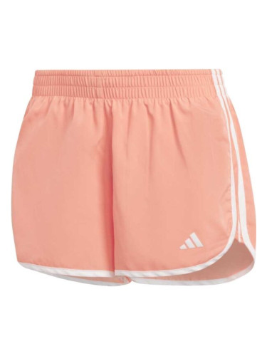 adidas M20 SHORT Дамски шорти за бягане, цвят сьомга, размер L 4"
