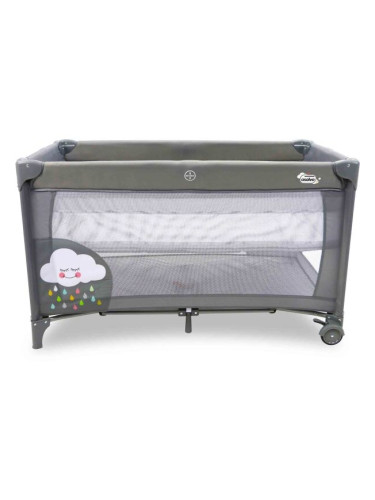 ASALVO SMOOTH Детско легло с възможност за пренасяне, сиво, размер