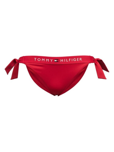 Tommy Hilfiger TH ORIGINAL-SIDE TIE CHEEKY BIKINI Долнище на дамски бански, червено, размер