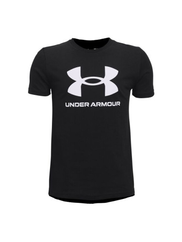 Under Armour SPORTSTYLE LOGO SS Тениска за момчета, черно, размер