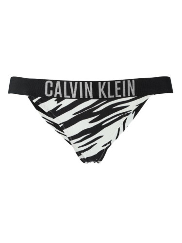 Calvin Klein INTENSE POWER-BRAZILIAN-PRINT Дамски безшевни бански-бикини, черно, размер