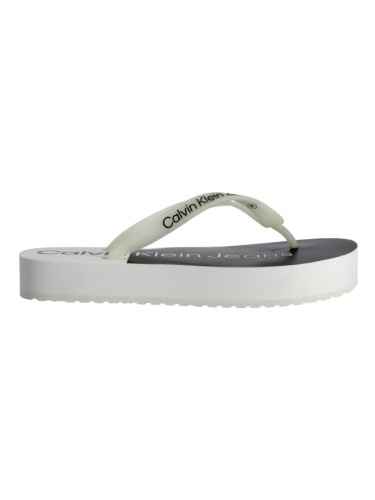 Calvin Klein BEACH SANDAL FLATFORM Дамски джапанки, бяло, размер