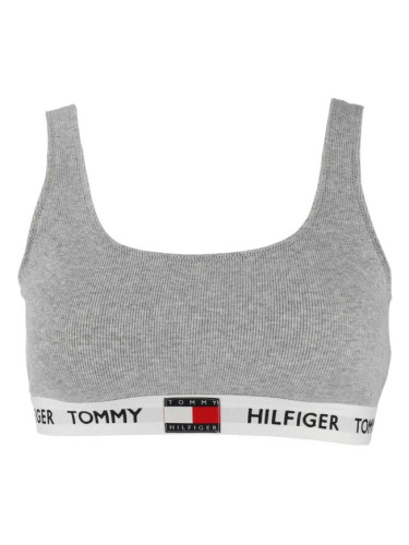 Tommy Hilfiger TOMMY 85 RIB-BRALETTE Дамски спортен сутиен, сиво, размер