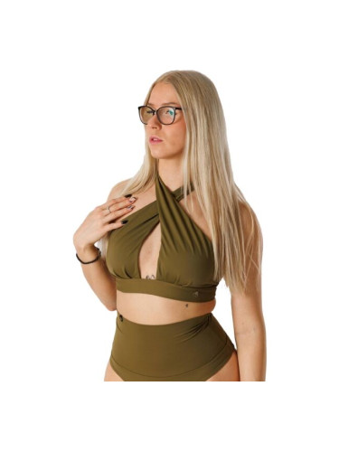 GOLDBEE CROSS Дамски бански - независима горна част, тъмнозелено, размер