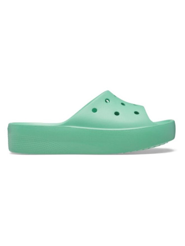 Crocs CLASSIC PLATFORM SLIDE Дамски чехли, светло-зелено, размер 38/39