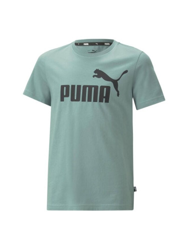 Puma ESS LOGO TEE B Тениска за момчета, зелено, размер