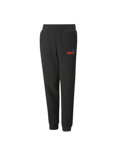 Puma ESS + 2 COL LOGO PANTS FL B Долнище за момчета, черно, размер