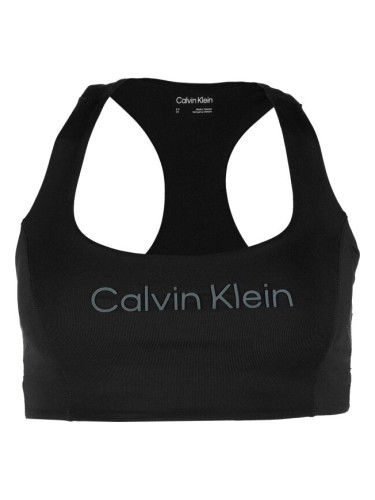 Calvin Klein ESSENTIALS PW MEDIUM SUPPORT SPORTS BRA Дамско спортно бюстие, черно, размер