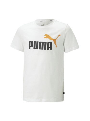 Puma ESS + 2 COL LOGO TEE Тениска за момчета, бяло, размер