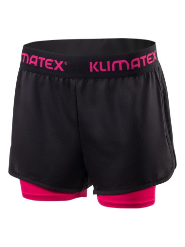 Klimatex ZIZA Дамски спортни шорти за бягане 2в1, черно, размер