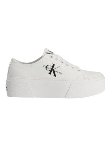 Calvin Klein FLATFORM+ CUPSOLE LOW TXT Ниски дамски маратонки, бяло, размер