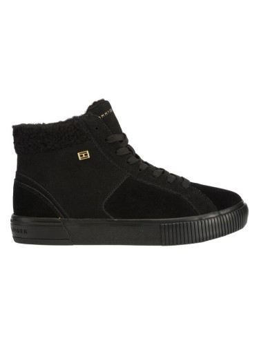 Tommy Hilfiger VULC SUEDE SNEAKER HI Дамски спортни обувки, черно, размер