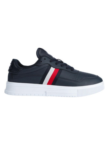 Tommy Hilfiger SUPERCUP LEATHER STRIPES Мъжки кецове, тъмносин, размер