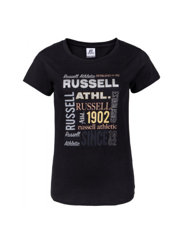 Russell Athletic RUSSELL MIX S/S TEE Дамска тениска, черно, размер