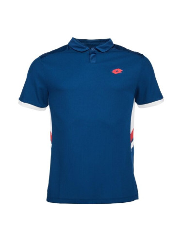 Lotto SQUADRA III POLO Мъжка тениска с яка за тенис, синьо, размер