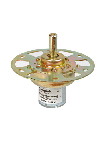 Електродвигател, постояннотоков, с редуктор, 12VDC, 14rpm, V3KT-ZYT520-253i
