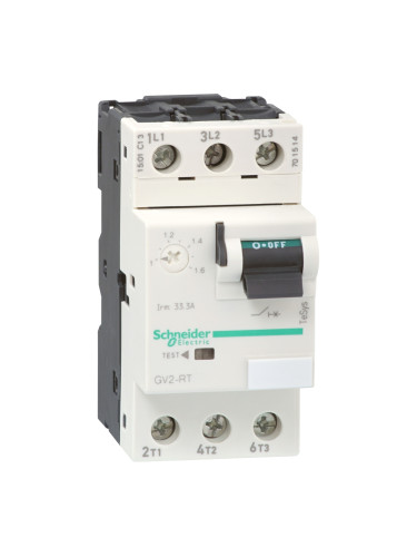 Моторна термо-магнитна защита, GV2RT05, трифазна, 0.63-1A, 230-690VAC, SCHNEIDER ELECTRIC