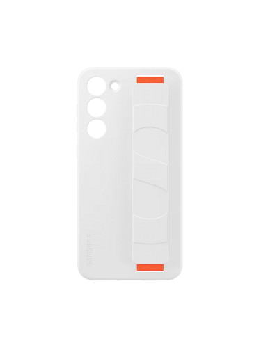 Силиконов калъф с каишка Samsung Silicone Grip Case за Galaxy S23 Plus, Бял